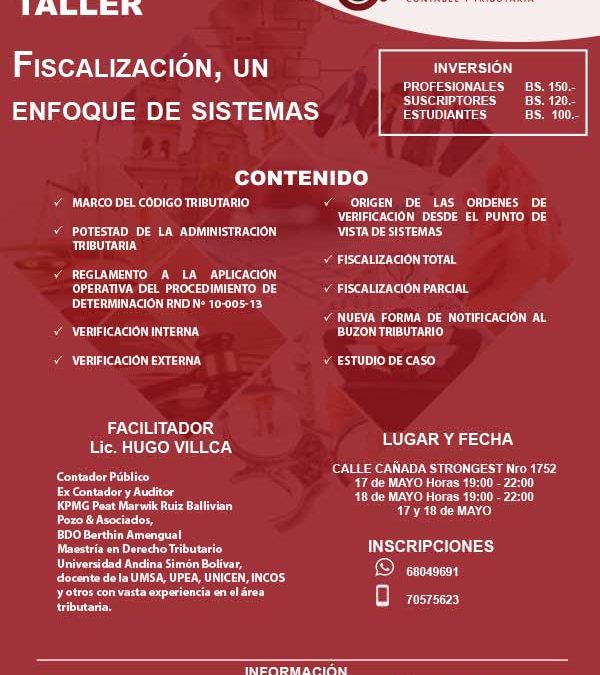 Fiscalización, un enfoque de sistemas