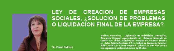 LEY DE CREACION DE EMPRESAS SOCIALES, ¿SOLUCION DE PROBLEMAS O LIQUIDACION FINAL DE LA EMPRESA?