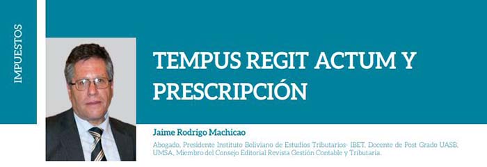 TEMPUS REGIT ACTUM Y PRESCRIPCION