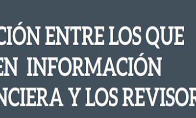 RELACION ENTRE LOS QUE EMITEN INFORMACION FINANCIERA Y LOS REVISORES